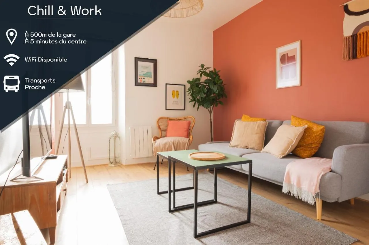 Appartement Chill And Work / Gare Tgv / Beau T2 Renove à Rennes